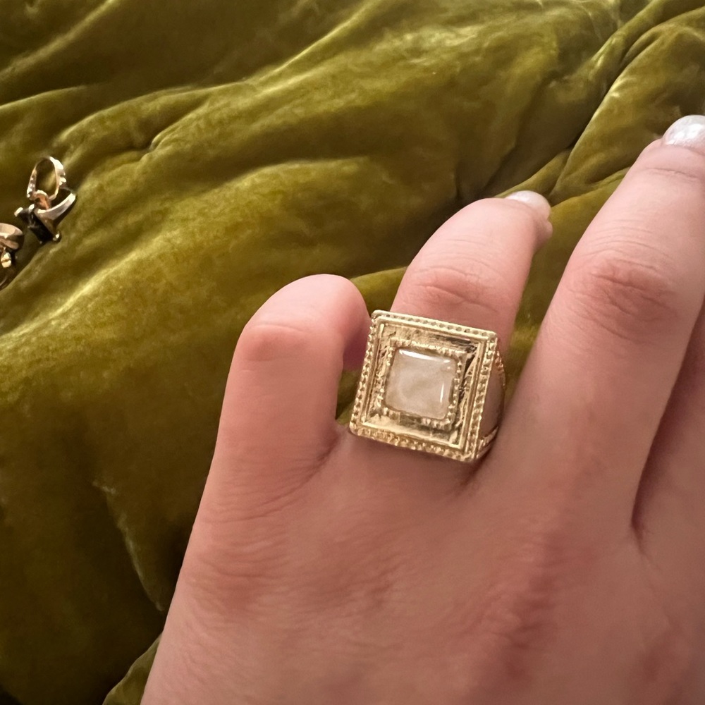 Gold anthropologie ring